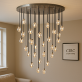 Pearl Round Chandelier 60"